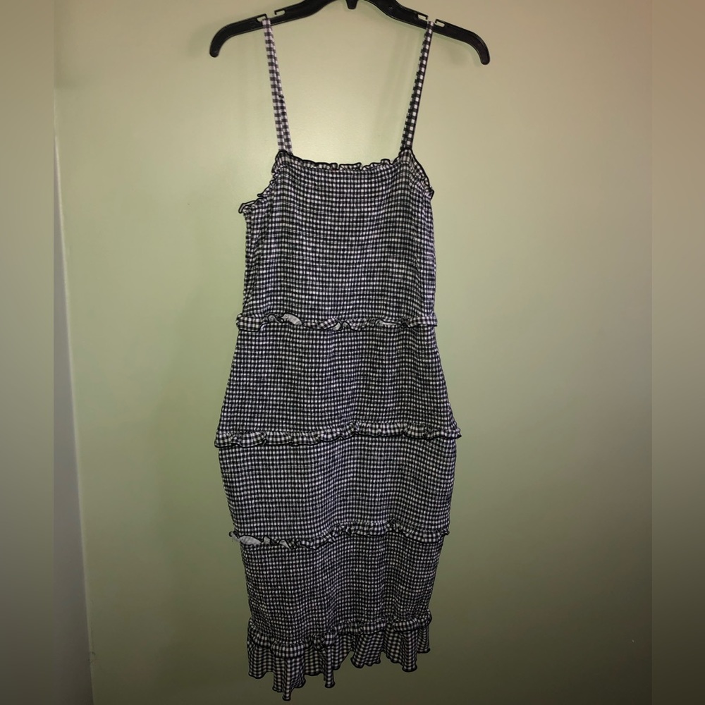 Black checkered dress